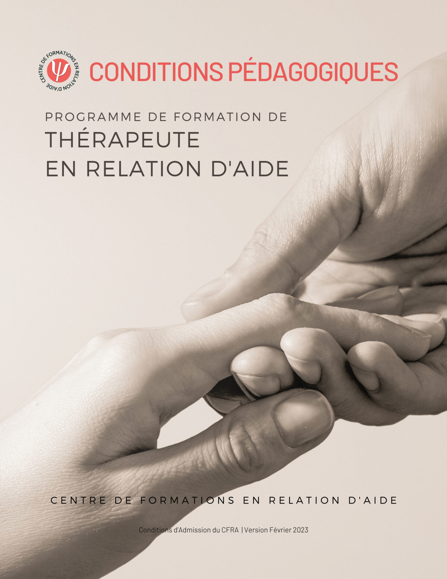 Conditions pédagogiques Programme Thérapeute en Relation d'Aide